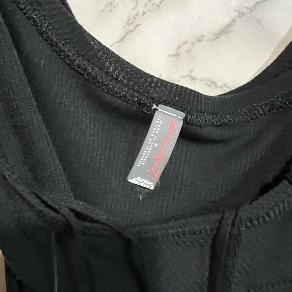 Free People Ribbed Tank Top Black Size M - Picture 3 of 5